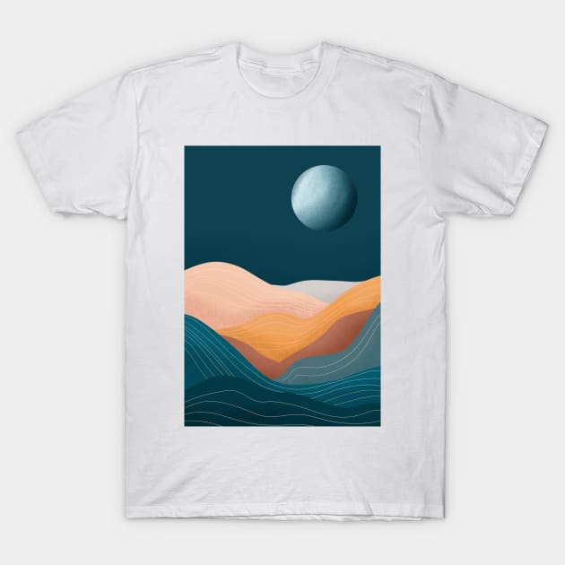 Modern Earthy Tones Mountains 19 T-Shirt by gusstvaraonica